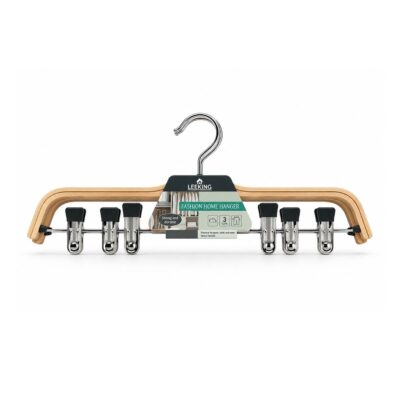 Set percha de metal y madera x3